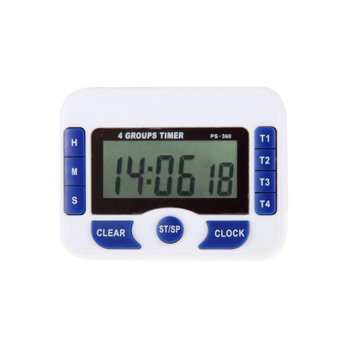 4-group-time_clock.jpg Digital Timer with Clock - 4 Separate Timers / group - Image 1