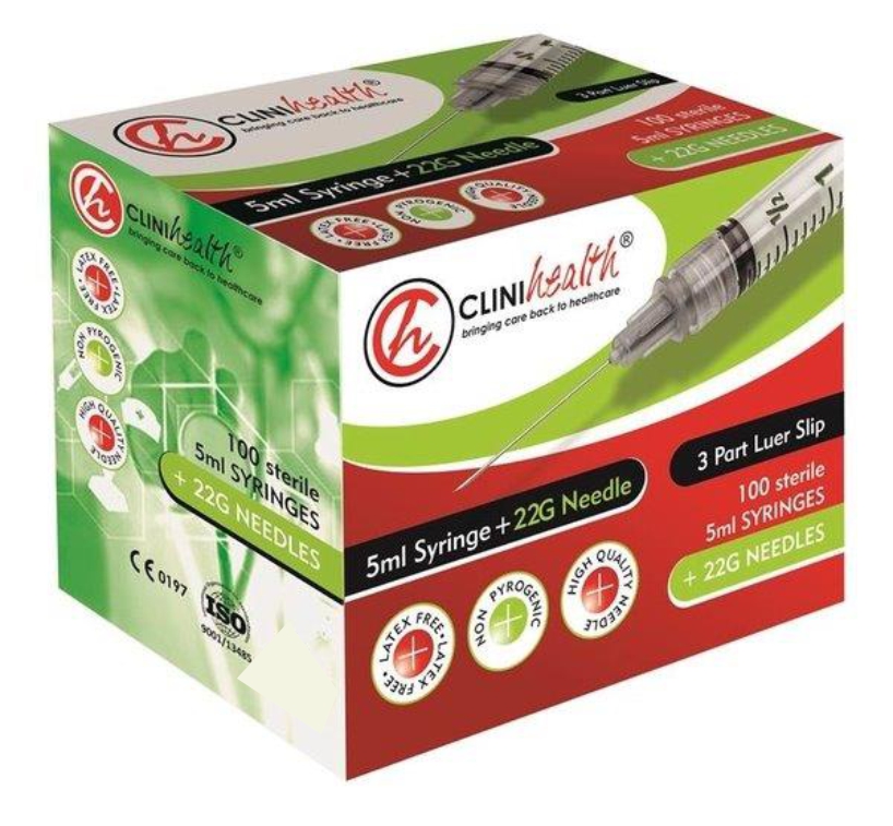 5ml-plus-22g-New.jpg Syringe 5ml plus 22g needle pack of 100s - Image 1
