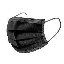 Black-Mask.jpg Face Masks 3ply Disposable Black - 50s - Image 1
