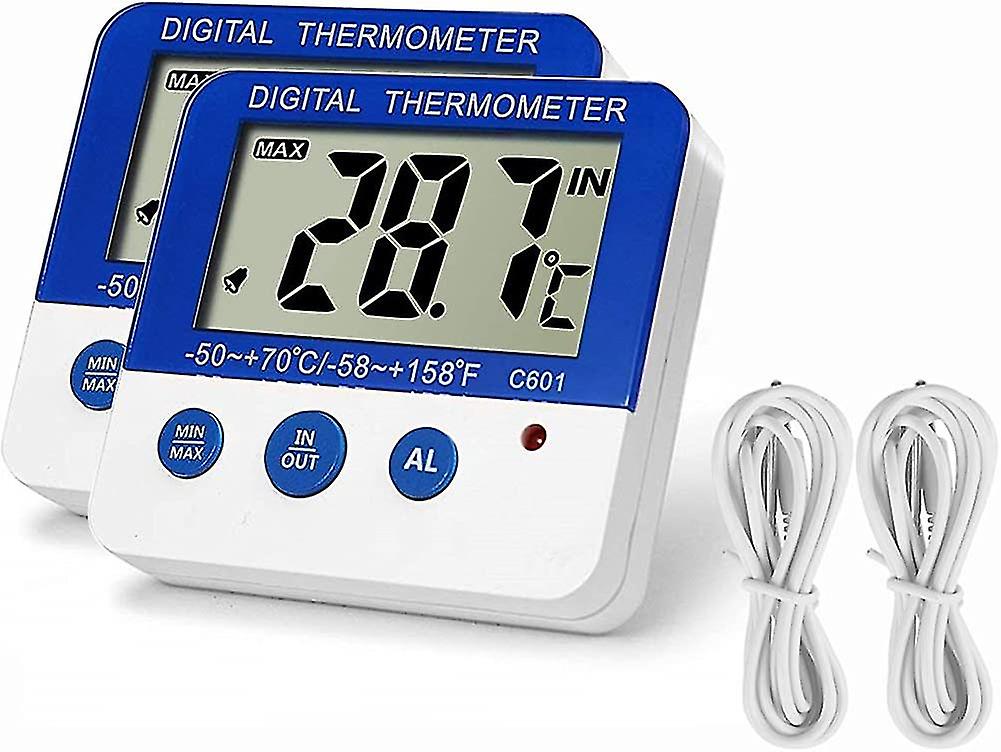 C601-Fridge-Therm.jpg Twin Reading Fridge Thermometer -with Probe - Image 1