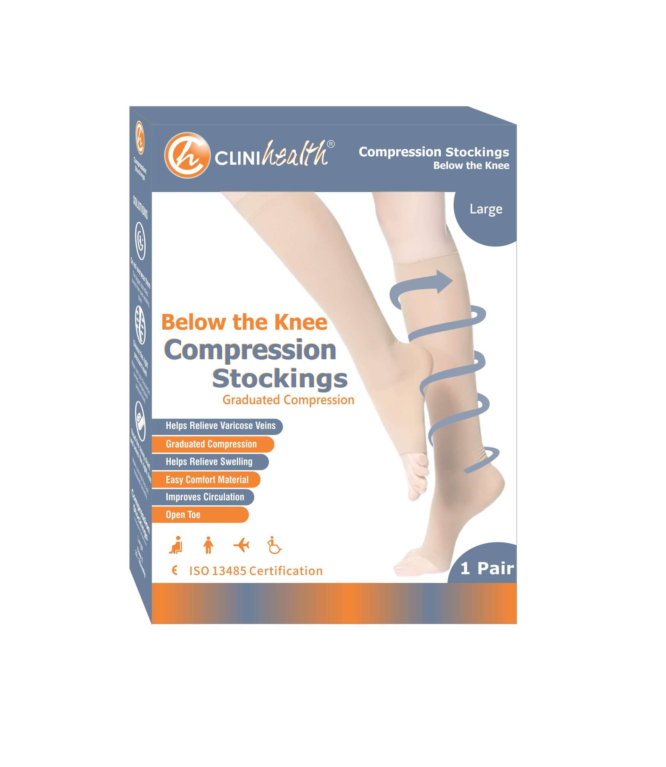 Compression-Stocking-Class-2-Large-scaled-1.jpg Compression Stockings Large Below the Knee Class 2 - Image 1