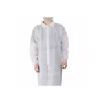 Lab Coat - Non Woven Pack of 10 White Velcro 30gsm - Medium