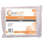 Lab Coat - Non Woven Pack of 10 White Velcro 30gsm - Medium - Image 2