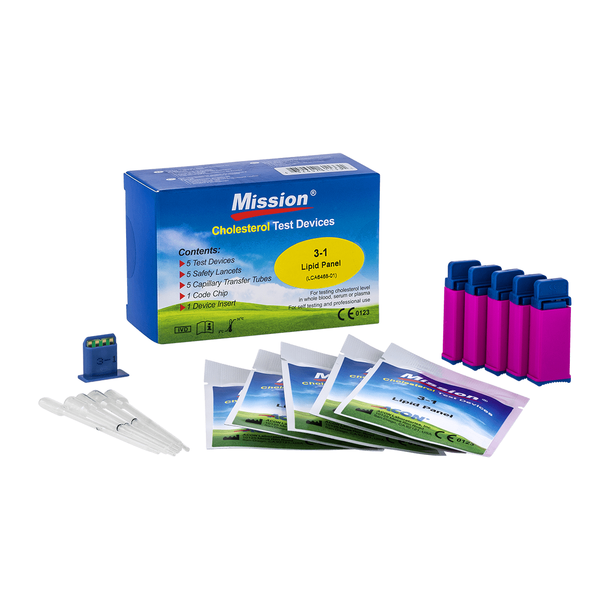 Lipid-Strips.png Cholesterol Test Strip lipid-panel 3-1 (5s) - Image 1