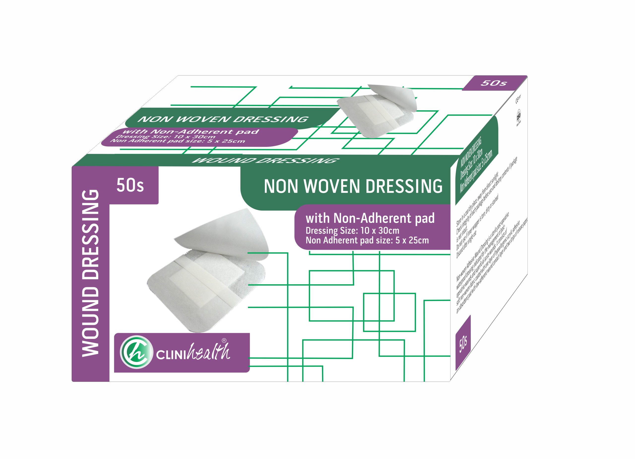 Non-Woven-Dressing-10x30cm-NWDWNAP1030-scaled-1.jpg Dressing Non-Woven with Pad 10x30cm- 50s - Image 1