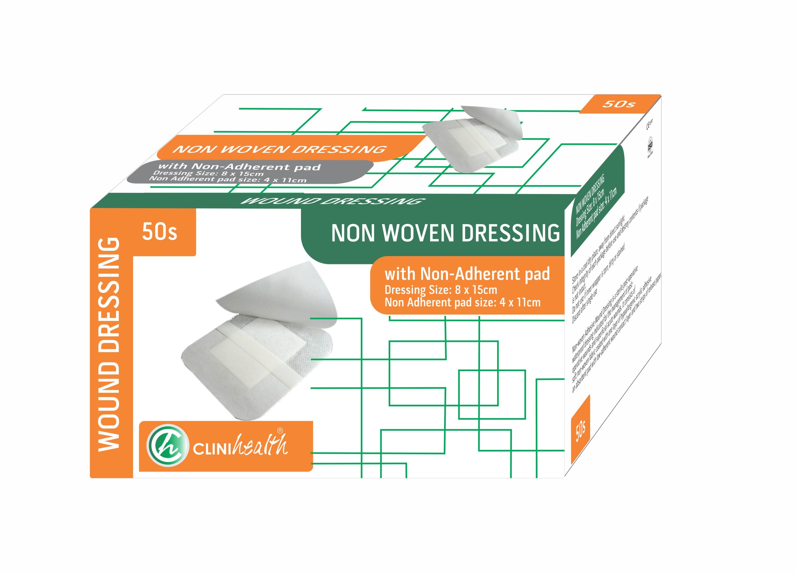 Non-Woven-Dressing-8x15cm-NWDWNAP8X15-scaled-1.jpg Dressing Non-Woven with Pad 8x15cm- 50s - Image 1