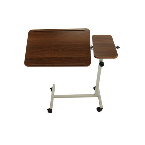 Overbed.jpg Mobile Overbed Table (Wooden Top) Swivel - Image 1