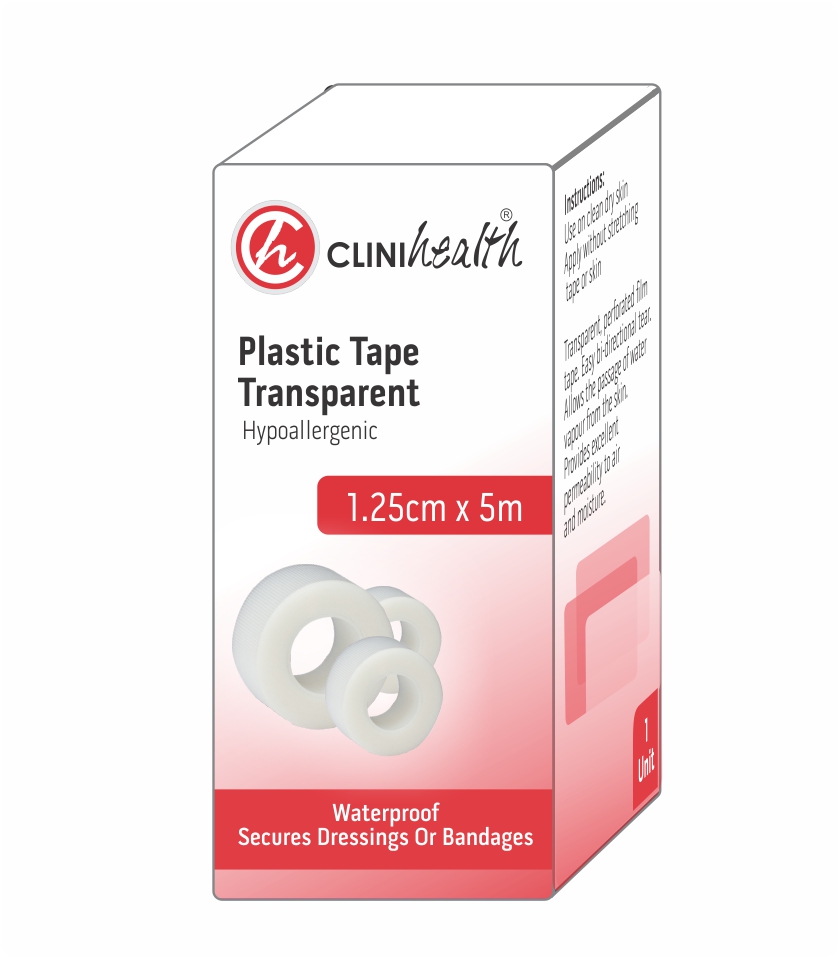 Plastic-Tape-1.25.jpg Plastic Tape Transparent 1.25cm x 5m - Singles - Image 1