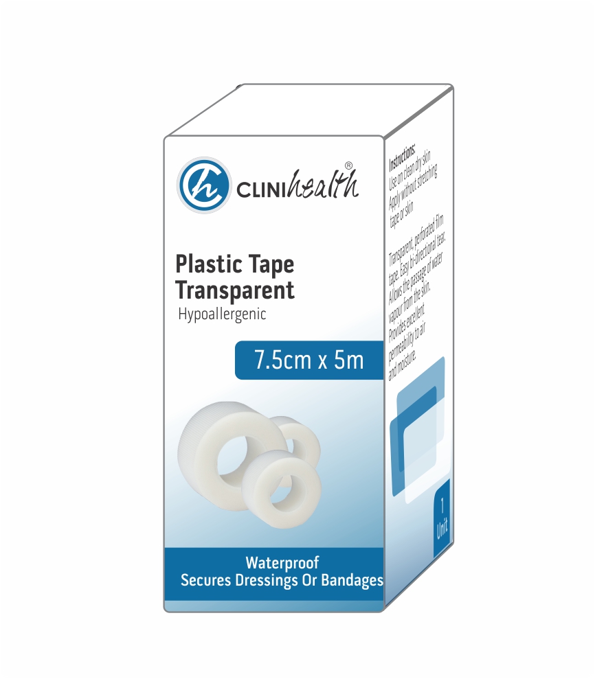 Plastic-Tape-7.5.jpg Plastic Tape Transparent 7.5cm x 5m - Singles - Image 1