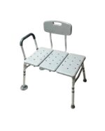 Shower Chair Bench with One Side Handle and Backrest - Image 4