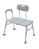 Shower Chair Bench with One Side Handle and Backrest - Image 3