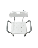 Shower Chair with Back Support - Aluminium - Image 3