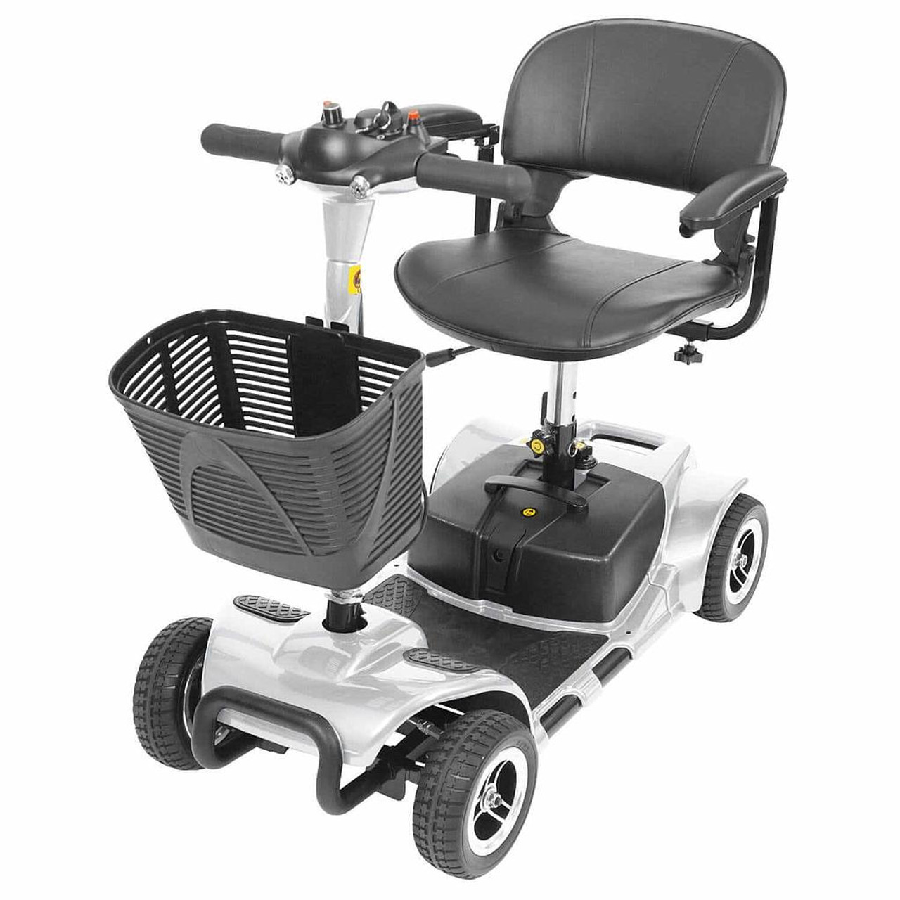 Silver-Scooter.jpg Mobility Scooter - with 360 degree moving seat Silver - Image 1