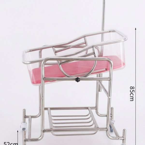Stainless Steel Baby Carriage - Pink